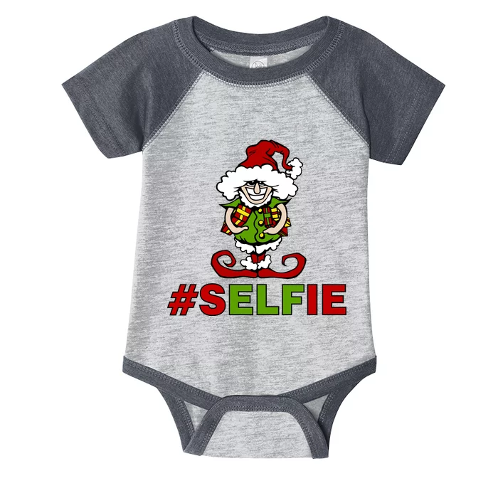 Christmas #Selfie Elf Infant Baby Jersey Bodysuit