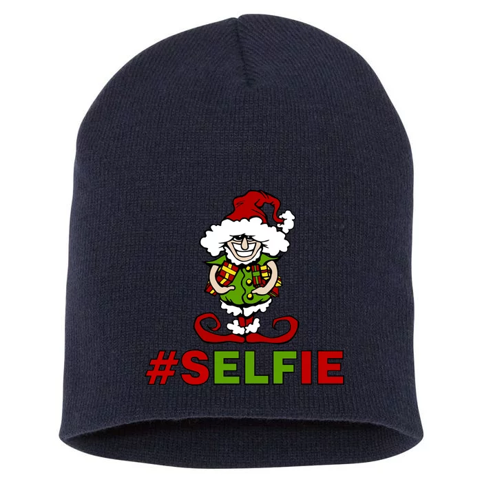 Christmas #Selfie Elf Short Acrylic Beanie