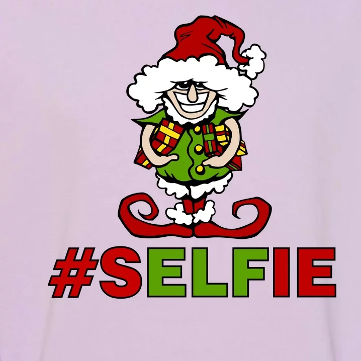 Christmas #Selfie Elf Garment-Dyed Sweatshirt