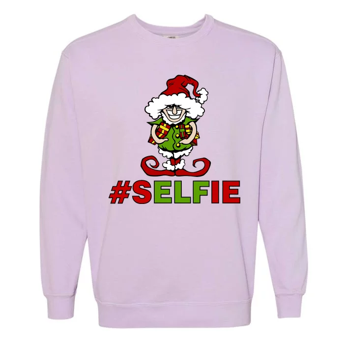 Christmas #Selfie Elf Garment-Dyed Sweatshirt