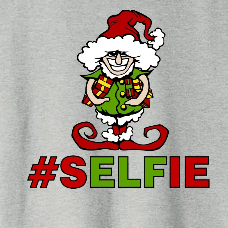 Christmas #Selfie Elf Women's Crop Top Tee