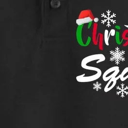 Christmas Squad Funny Dry Zone Grid Performance Polo