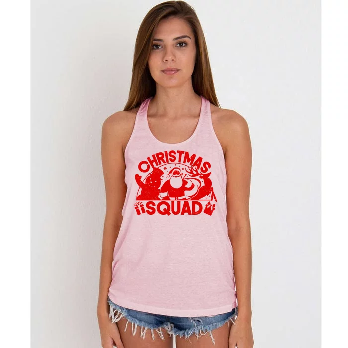 Christmas Squad Matching Family Christmas Women's Knotted Racerback Tank