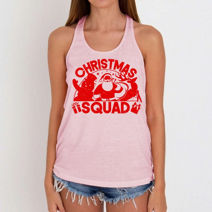 Christmas Squad Matching Family Christmas Women's Knotted Racerback Tank