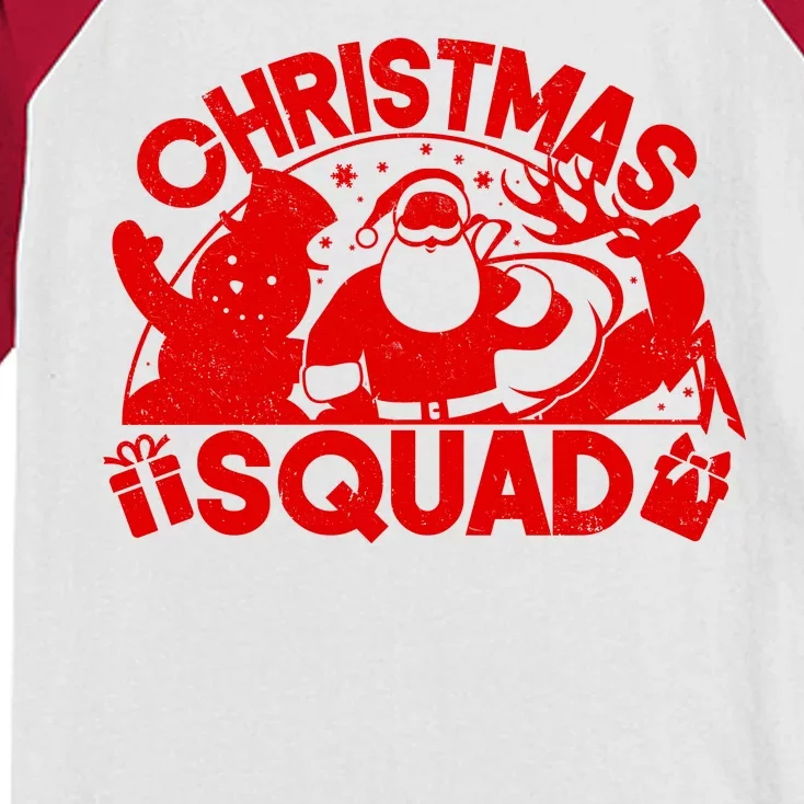 Christmas Squad Matching Family Christmas Kids Colorblock Raglan Jersey