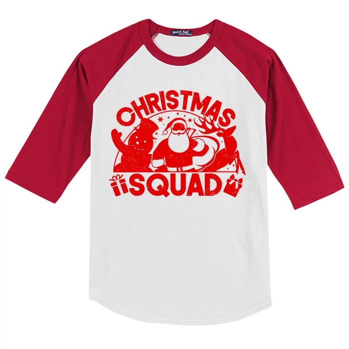 Christmas Squad Matching Family Christmas Kids Colorblock Raglan Jersey