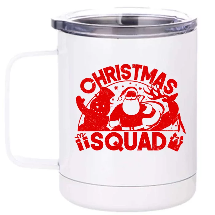 Christmas Squad Matching Family Christmas Front & Back 12oz Stainless Steel Tumbler Cup