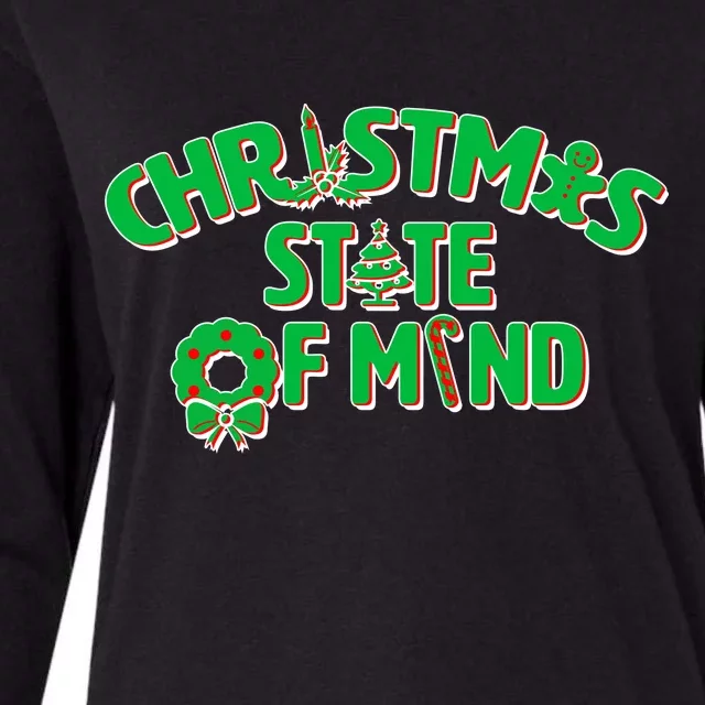 Christmas State of Mind Womens Cotton Relaxed Long Sleeve T-Shirt