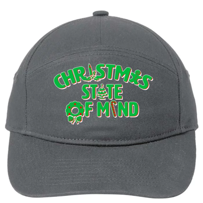 Christmas State of Mind 7-Panel Snapback Hat