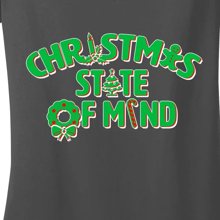 Christmas State of Mind Women's V-Neck T-Shirt