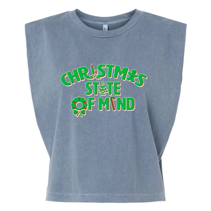 Christmas State of Mind Garment-Dyed Women's Muscle Tee