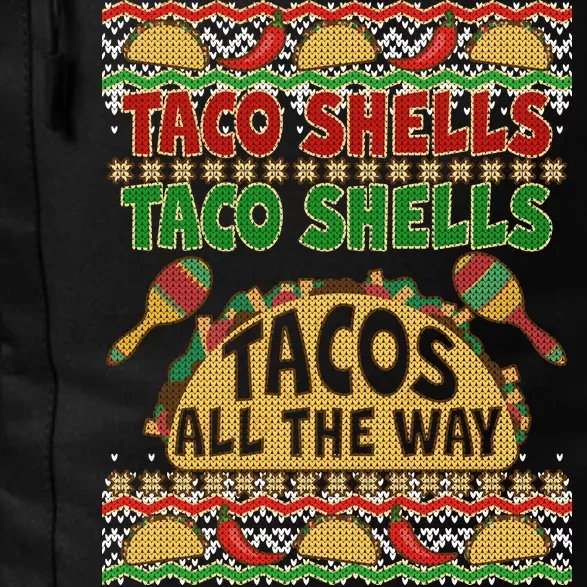 Christmas Tacos All The Way Ugly Sweater Daily Commute Backpack