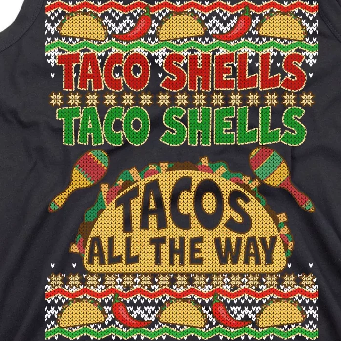 Christmas Tacos All The Way Ugly Sweater Tank Top