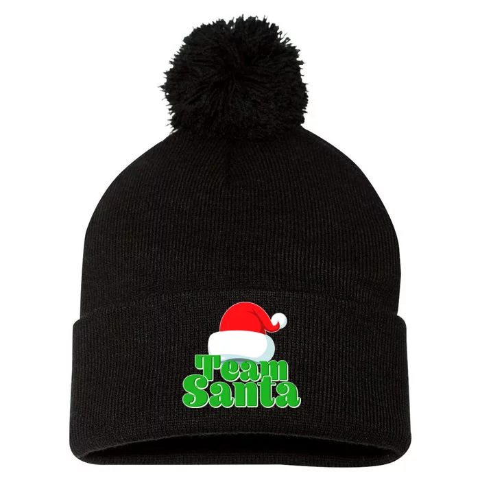 Christmas Team Santa Pom Pom 12in Knit Beanie