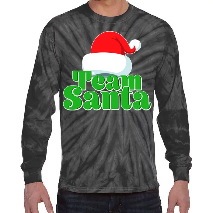 Christmas Team Santa Tie-Dye Long Sleeve Shirt