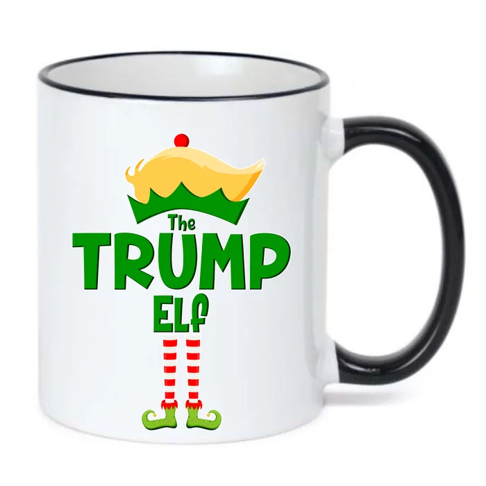 Christmas The Trump Elf  Funny Black Color Changing Mug