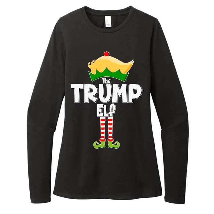 Christmas The Trump Elf  Funny Womens CVC Long Sleeve Shirt