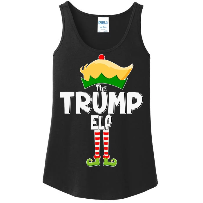 Christmas The Trump Elf  Funny Ladies Essential Tank