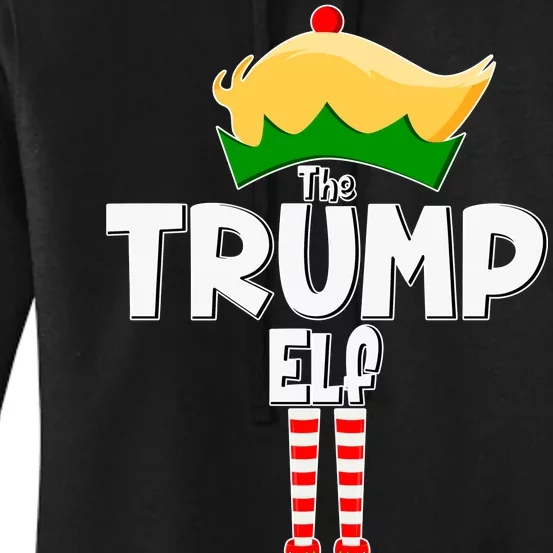 Christmas The Trump Elf  Funny Women's Pullover Hoodie