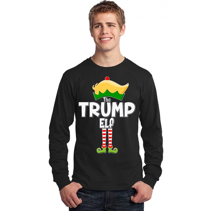 Christmas The Trump Elf  Funny Tall Long Sleeve T-Shirt