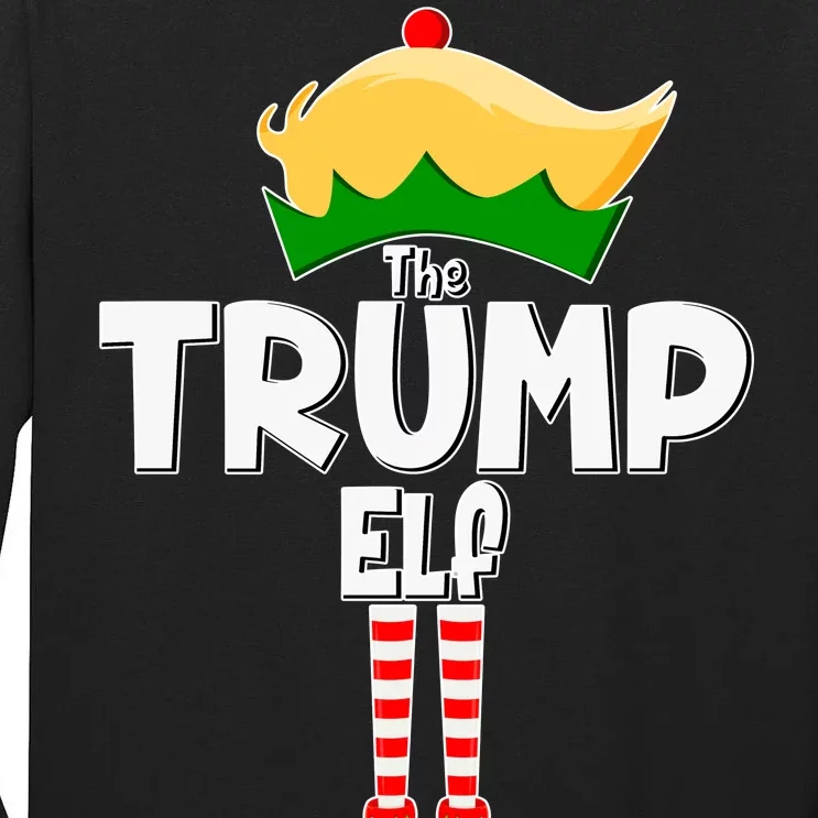 Christmas The Trump Elf  Funny Tall Long Sleeve T-Shirt