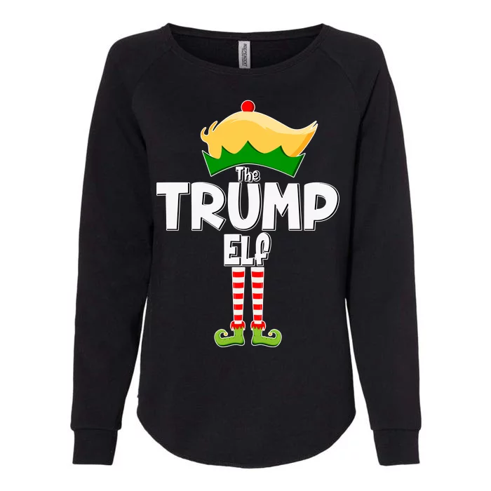 Christmas The Trump Elf  Funny Womens California Wash Sweatshirt