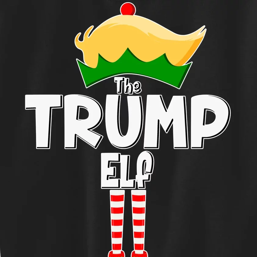 Christmas The Trump Elf  Funny Kids Sweatshirt