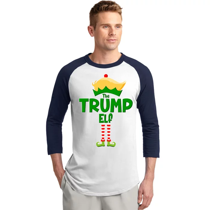 Christmas The Trump Elf  Funny Baseball Sleeve Shirt