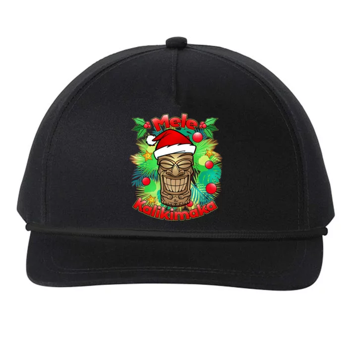 Christmas Tiki Mele Kalikimaka Snapback Five-Panel Rope Hat