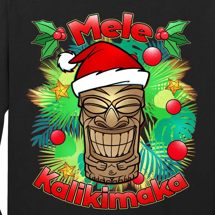 Christmas Tiki Mele Kalikimaka Tall Long Sleeve T-Shirt