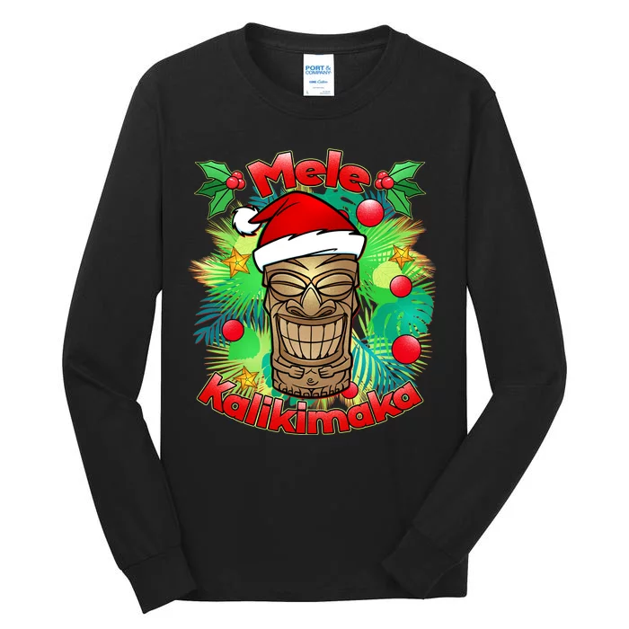 Christmas Tiki Mele Kalikimaka Tall Long Sleeve T-Shirt