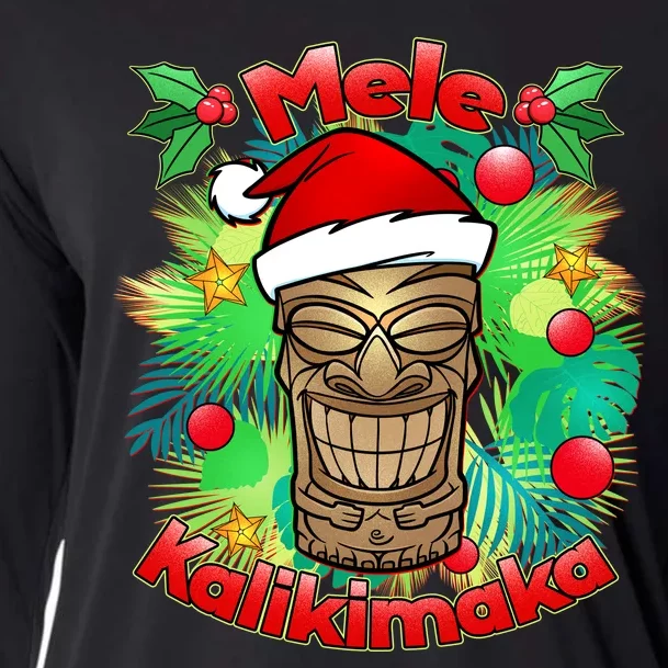 Christmas Tiki Mele Kalikimaka Cooling Performance Long Sleeve Crew