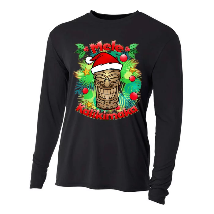 Christmas Tiki Mele Kalikimaka Cooling Performance Long Sleeve Crew