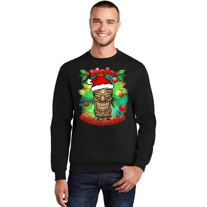 Christmas Tiki Mele Kalikimaka Tall Sweatshirt