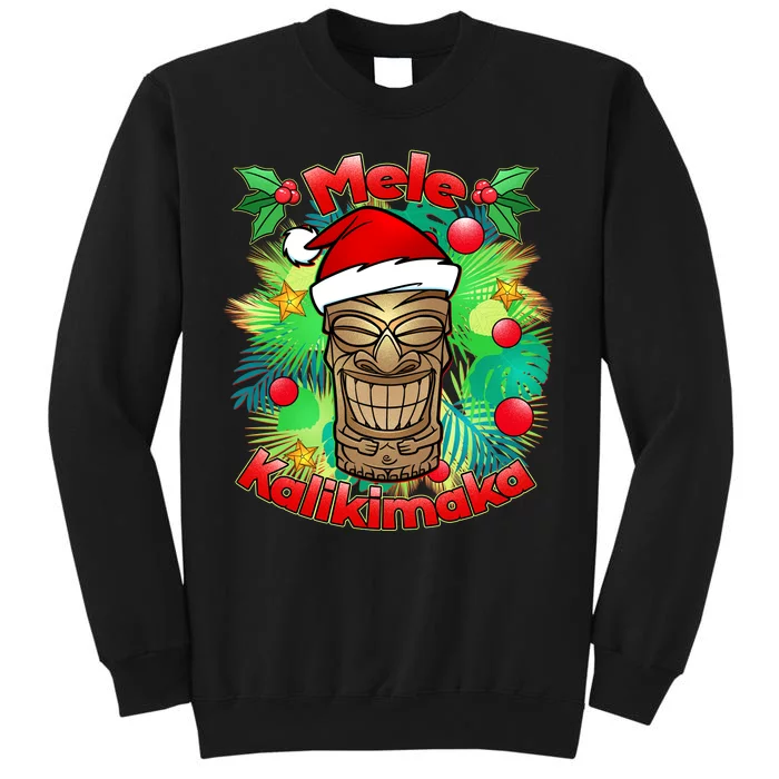 Christmas Tiki Mele Kalikimaka Tall Sweatshirt