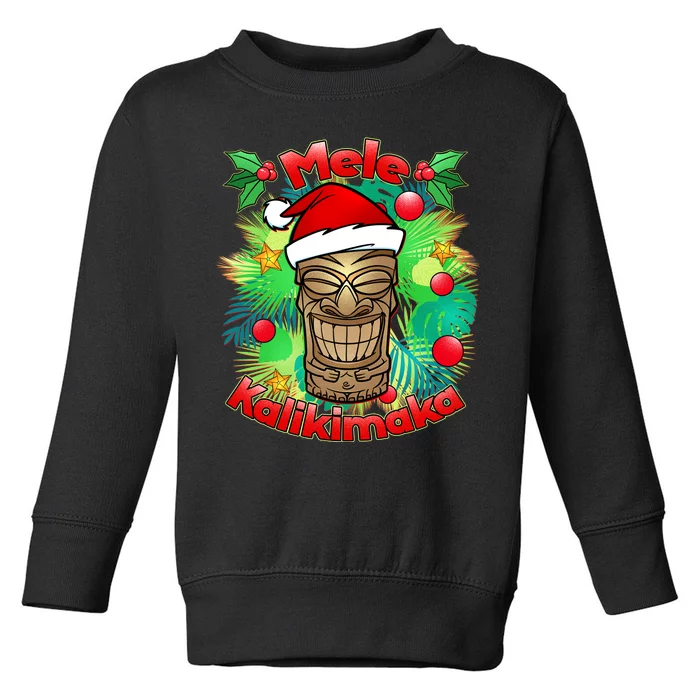 Christmas Tiki Mele Kalikimaka Toddler Sweatshirt