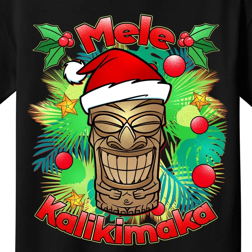 Christmas Tiki Mele Kalikimaka Kids T-Shirt