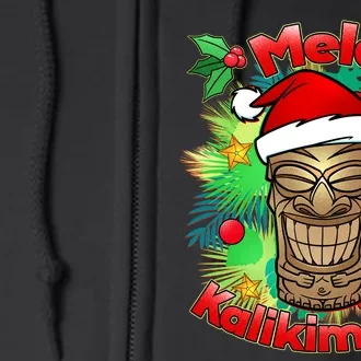 Christmas Tiki Mele Kalikimaka Full Zip Hoodie