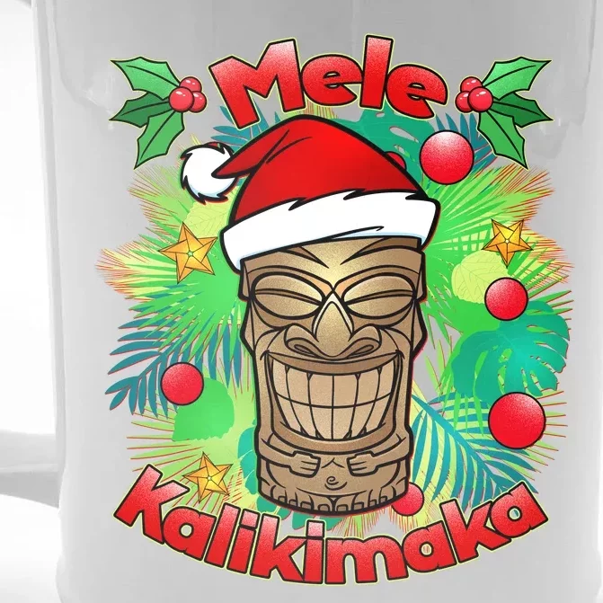 Christmas Tiki Mele Kalikimaka Front & Back Beer Stein