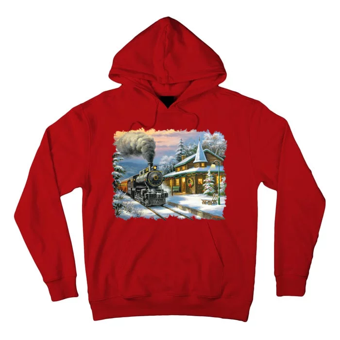 Christmas Train Tall Hoodie