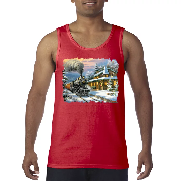 Christmas Train Tank Top