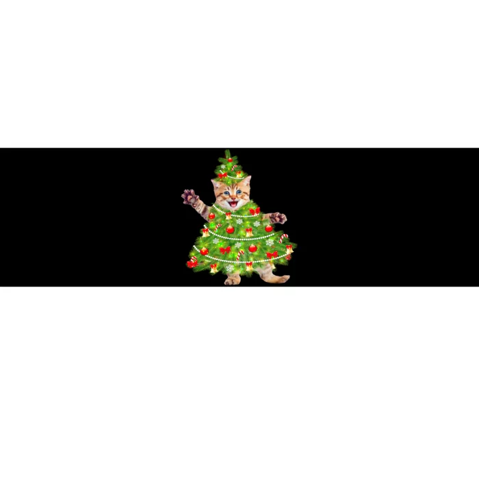 Christmas Tree Kitten Bumper Sticker