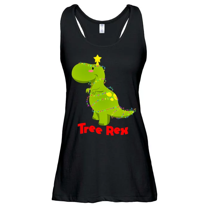 Christmas Tree Rex Ladies Essential Flowy Tank