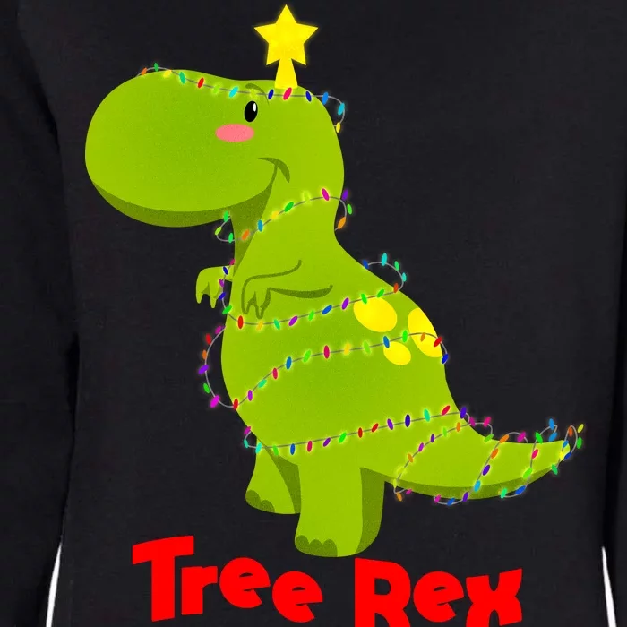 Christmas Tree Rex Womens California Wash Sweatshirt