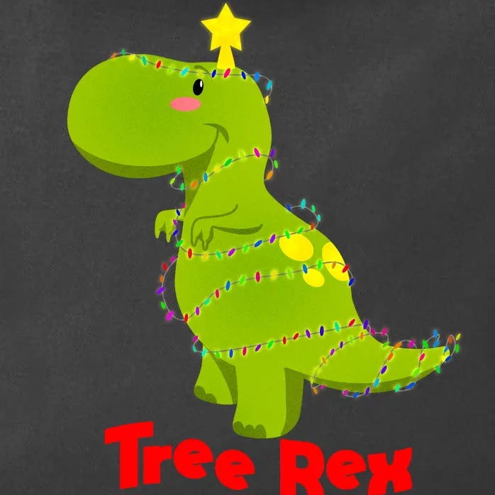 Christmas Tree Rex Zip Tote Bag