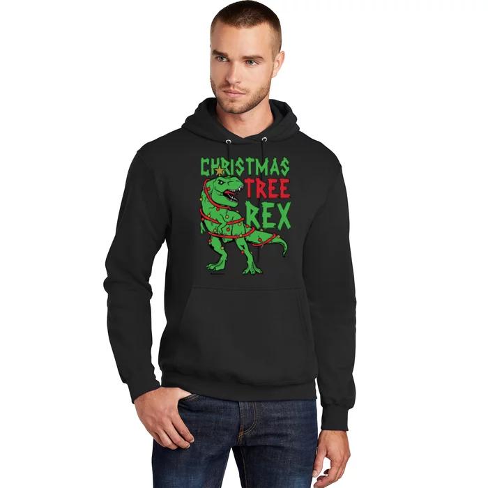 Christmas Tree Rex T-Rex Hoodie