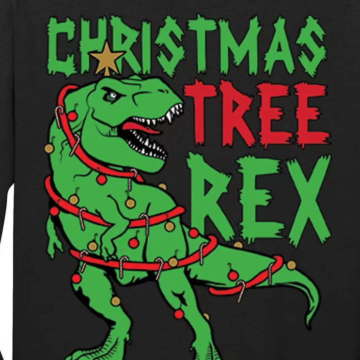 Christmas Tree Rex T-Rex Tall Long Sleeve T-Shirt