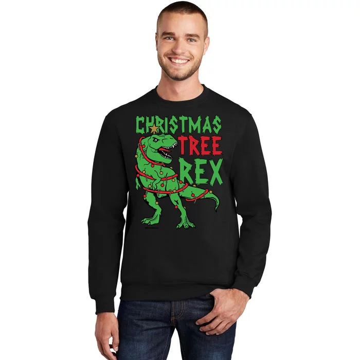 Christmas Tree Rex T-Rex Tall Sweatshirt