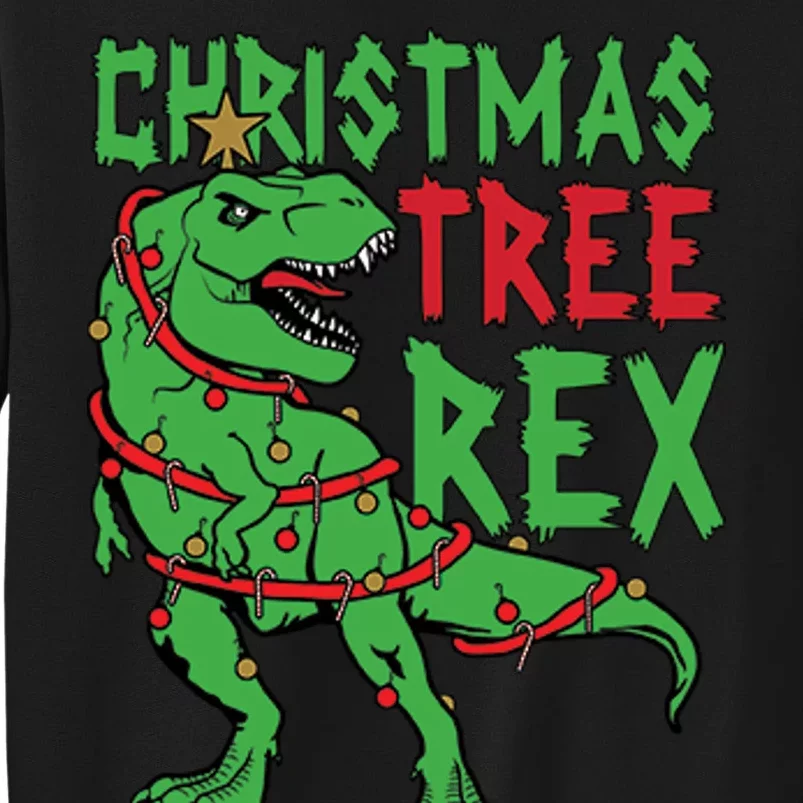 Christmas Tree Rex T-Rex Tall Sweatshirt