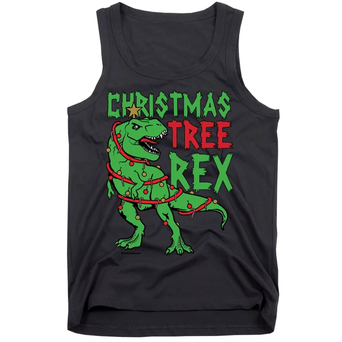 Christmas Tree Rex T-Rex Tank Top